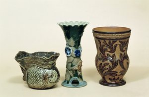 Jarrones de Doulton, 1880s
