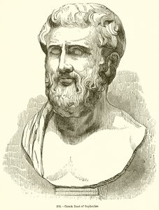 Busto griego de Sófocles