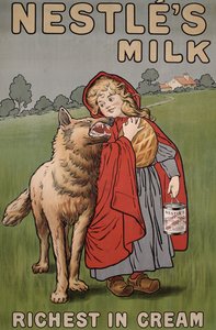 Póster publicitario de leche Nestlé, 1900