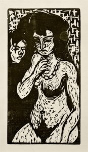 Desnudo femenino con autorretrato