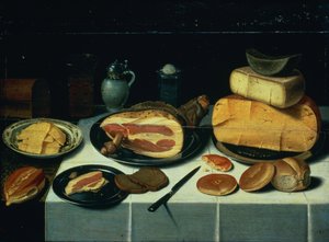 Naturaleza muerta con un jamón