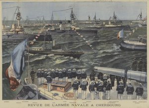 Revisión de la Armada Francesa frente a Cherburgo