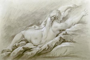 Desnudo acostado