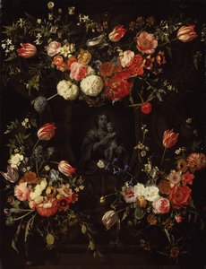 Madonna rodeada de flores, 1662