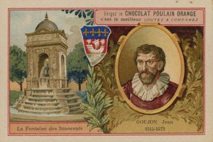 Tarjeta comercial de Chocolat Poulain Orange