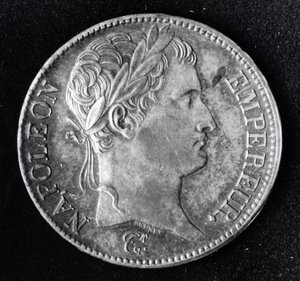 Moneda que representa a Napoleón I