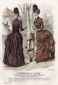 Placa de moda francesa, finales del siglo XIX