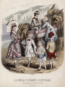 Placa de moda francesa, finales del siglo XIX