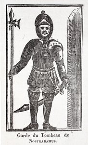 Guardia en la tumba de Nostradamus