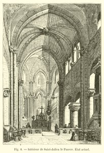 Interior de Saint-Julien le Pauvre, estado actual