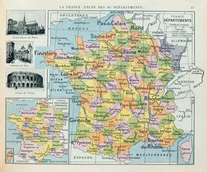 Mapa de Francia, c. 1914