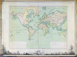 Mapa del Mundo, 1780