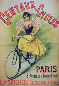 Póster publicitario de Bicicletas Centaur, París