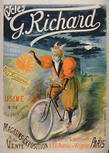 Póster publicitario de Bicicletas G. Richard, París