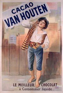 Póster publicitario de cacao Van Houten