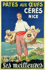Póster publicitario de pasta hecha por Ceres