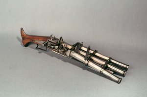 Pistola de triple cañón
