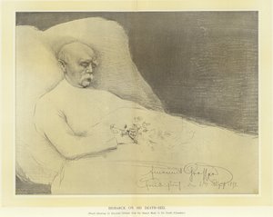 Bismarck en su lecho de muerte