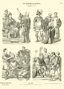 Trajes francos carolingios, siglo VIII