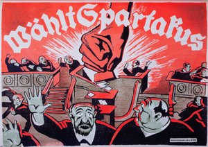 Votez Spartacus, cartel electoral de la Liga Espartaquista, 1918