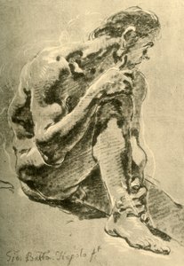 Desnudo sentado