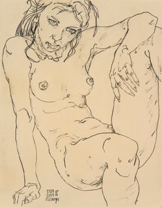 Desnudo sentado, Noche fría