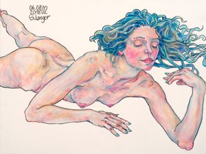 Desnudo acostado, El susurro del agua
