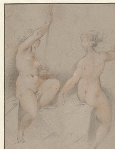 Dos desnudos femeninos sentados