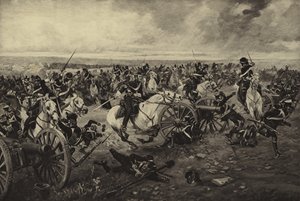 Batalla de Waterloo, 1815 (grabado)