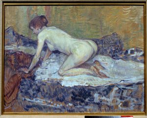 Rojo, Desnudo Agachado