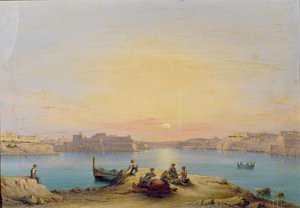 Puerto de Valetta al atardecer