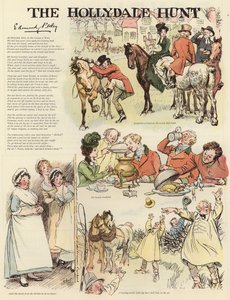 Serie de ilustraciones que representan la Caza de Hollydale