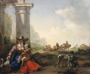 Campesinos italianos entre ruinas, c.1649-50