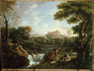 Paisaje Arcadio con pastores