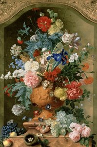 Flores en un jarrón de terracota, 1736