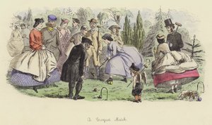 Un partido de croquet