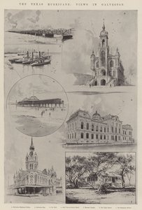 El huracán de Texas, vistas en Galveston