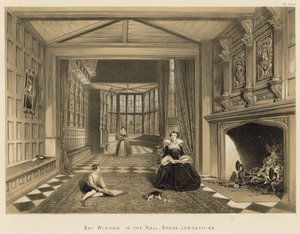Ventana de bahía en el salón, Speke, Lancashire