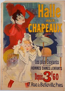 Póster publicitario "Halle aux Chapeaux", c.1892