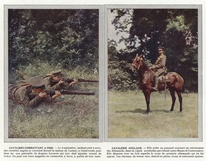 Caballeros combatiendo a pie, caballería inglesa