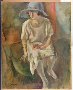 Mujer con sombrero, c.1920