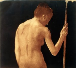 Käthe Kollwitz, Medio desnudo femenino de espaldas 1901