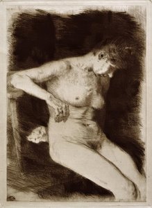 Desnudo femenino sentado