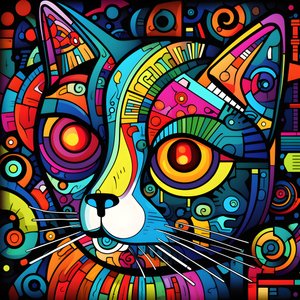 Patrón abstracto de gato 1