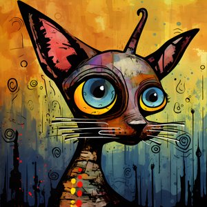 Dibujos animados Esfinge caprichosa Gato 4