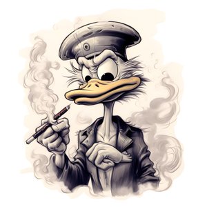 Scrooge McDuck, fumando un gran porro de marihuana 1