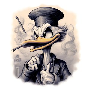Scrooge McDuck, fumando un gran porro de marihuana 3