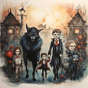 Halloween con vampiros y hombres lobo 4
