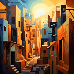 Paisaje urbano de estilo cubista 4