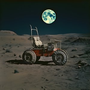 Escarabajo lunar, paisaje lunar con cráteres 3
